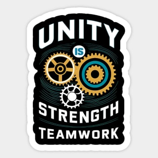 team work and togetherness Sticker